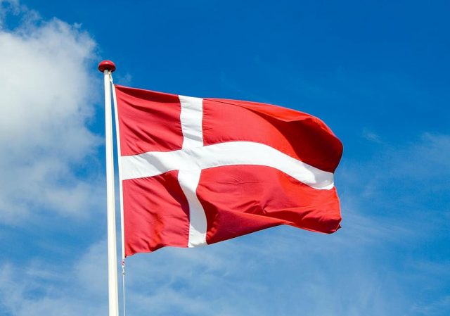 waving flag of denmark