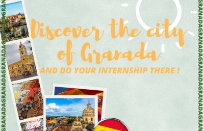 paid erasmus internship in spain in city of granada poster