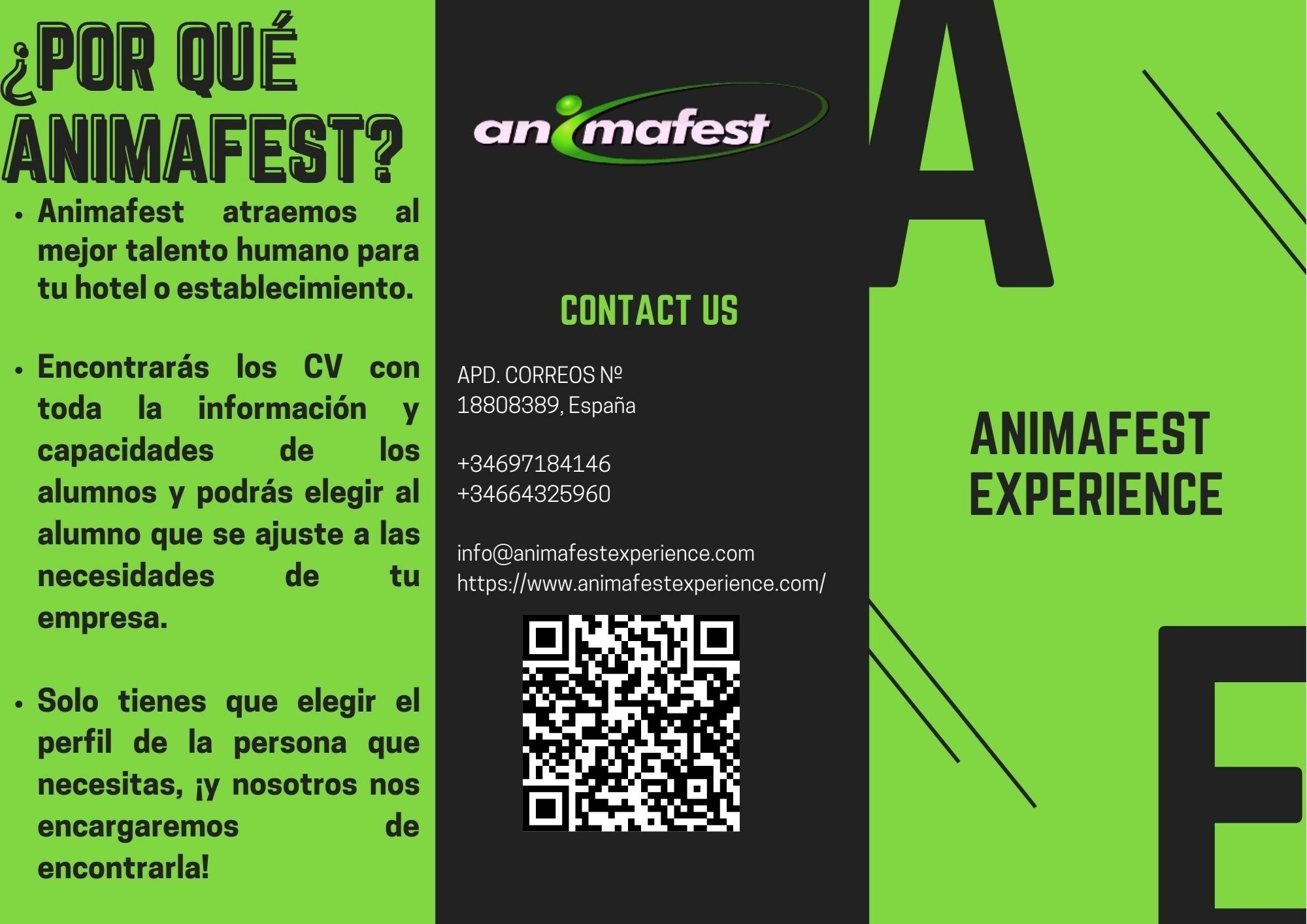 ¡PASANTÍAS DE RECEPCIÓN EN ESPAÑA CON ANIMAFEST PARA 2021!